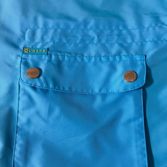 Chaps Womens Sz X-Large Reversible Hooded Neon Golf Rain Vest Nautical Sport - Picture 5 of 7